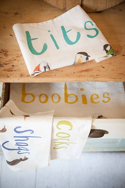Boobies Bird Cotton Tea Towel