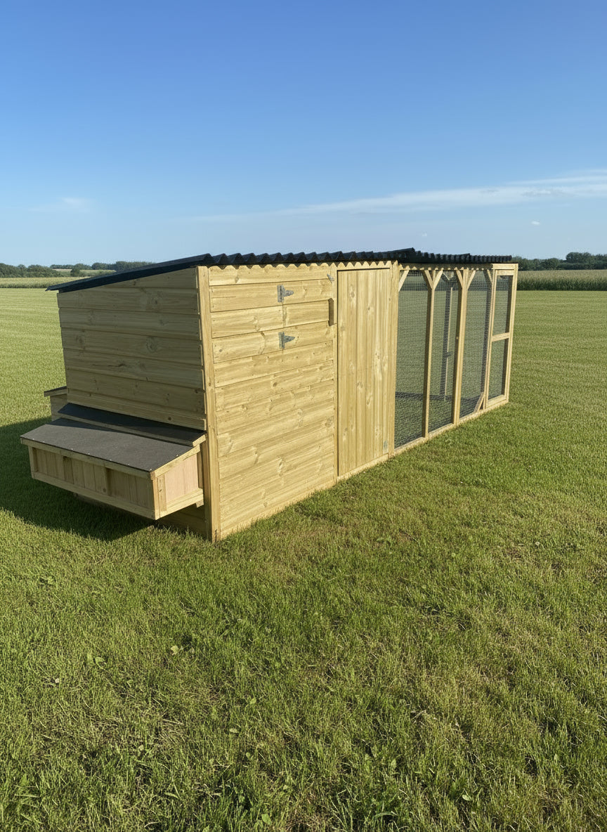 Vyse Arks Poultry Lodge with Run | 14ft x 4ft