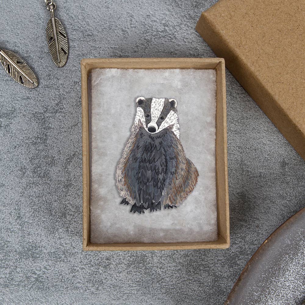 Badger Brooch | Wild Wood