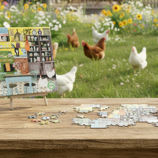 Kitchen Chickens | 1000 Piece Jigsaw Puzzle | eeBoo | Piece & Love