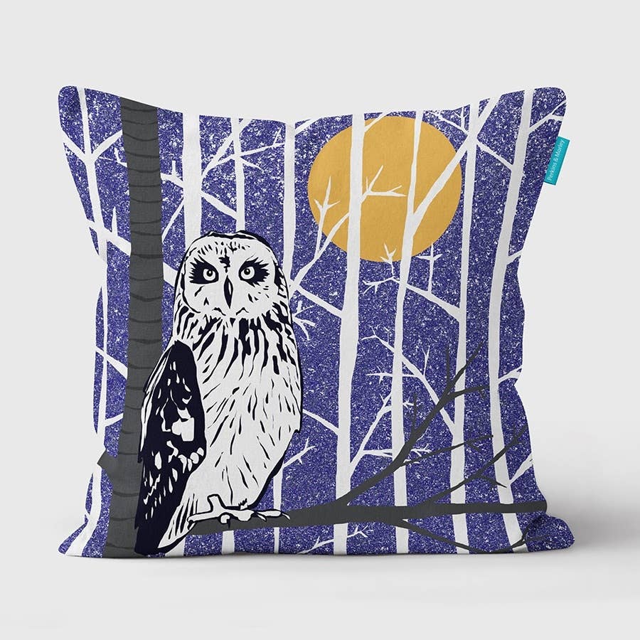 Wilder Owl Cushion Purple
