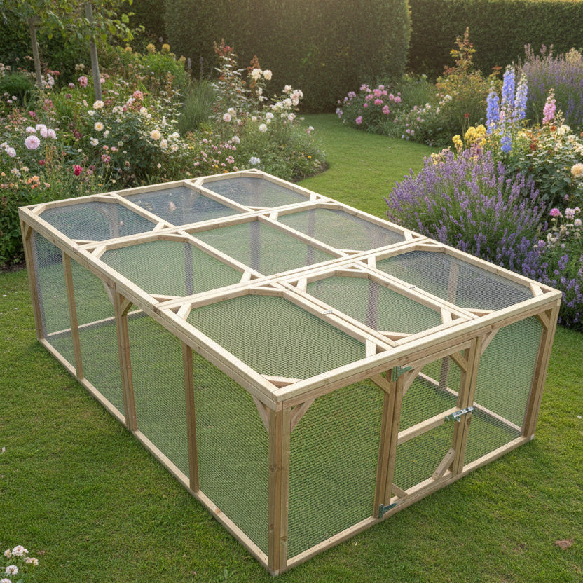 Rabbit run 2m x 3m x 1m high. 16 gauge galvanised mesh 1/2 x 1/2 