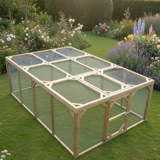 Rabbit run 2m x 3m x 1m high. 16 gauge galvanised mesh 1/2 x 1/2 