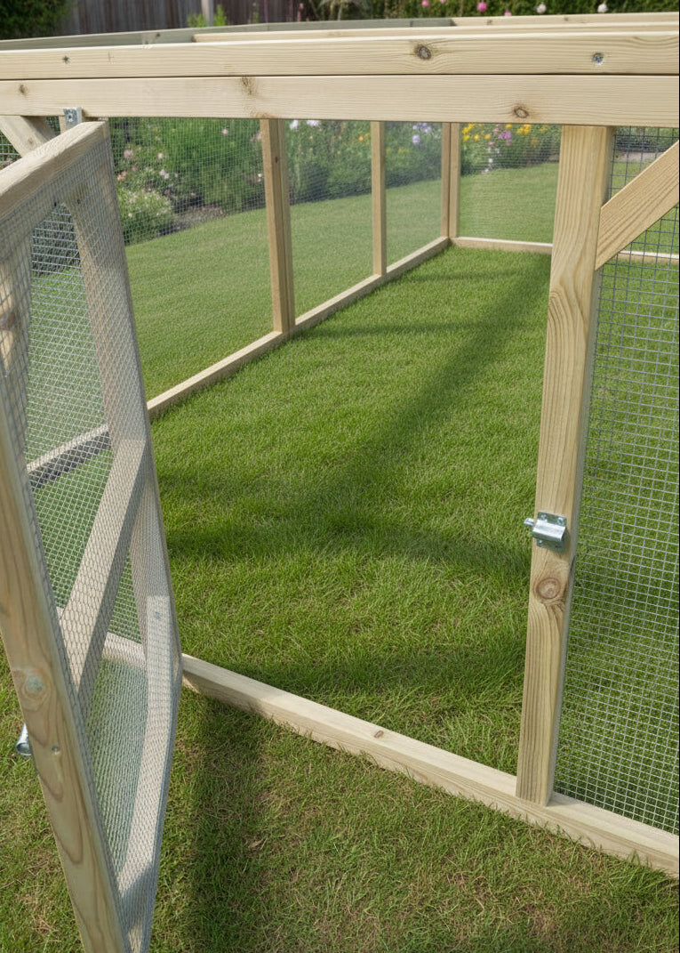 Pet Run | 3m x 2m x 1m High | 19 Gauge 1/2 x 1/2 Galvanised Wire Mesh