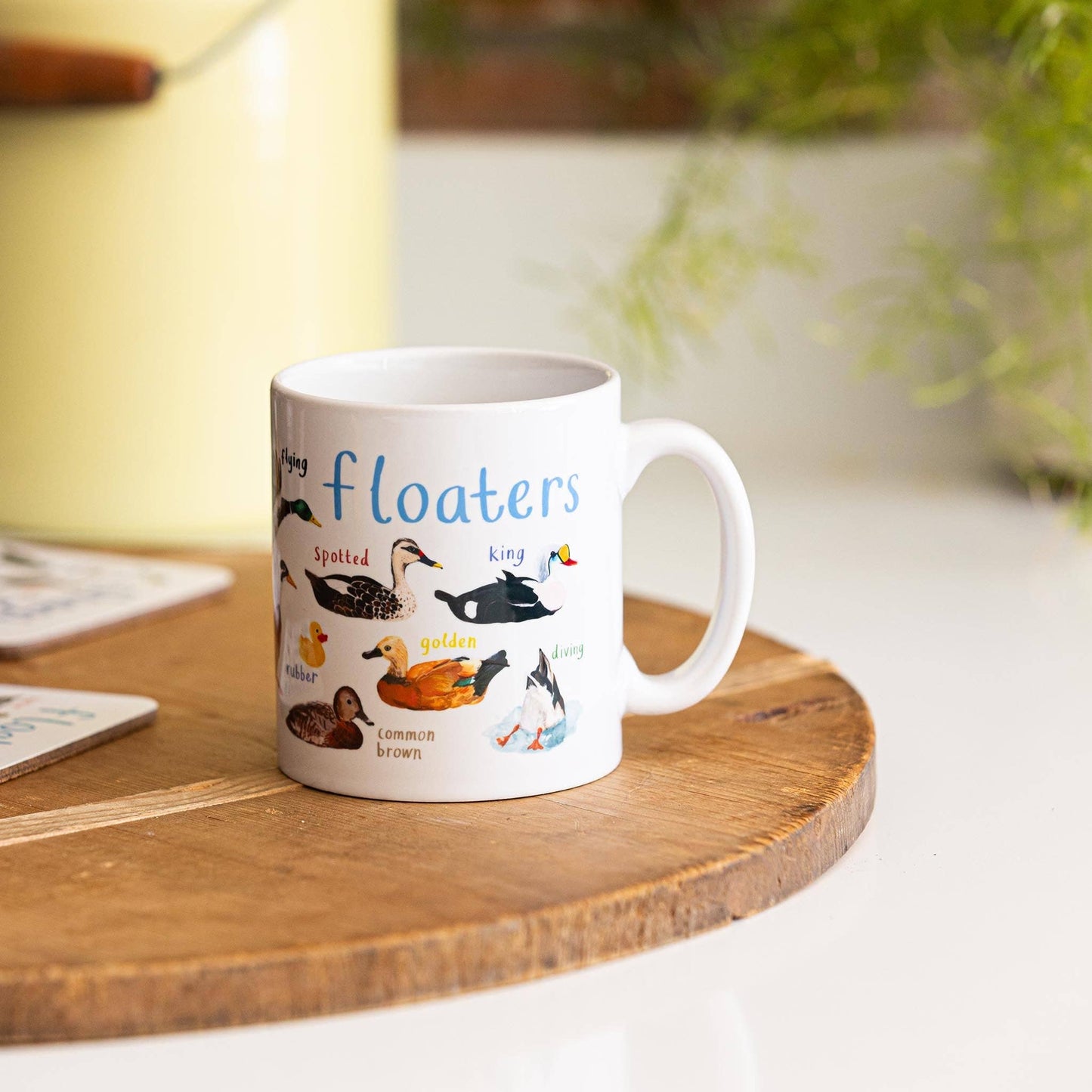 Floaters Ceramic Bird Pun Mug