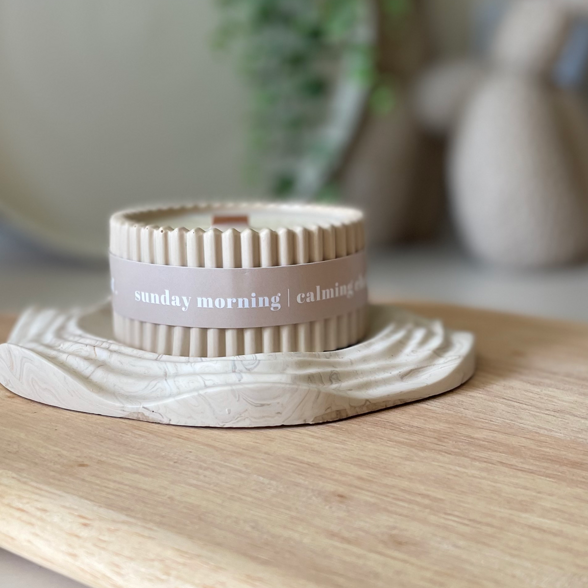 Luxury Chamomile Scented Soy Wax Candle | Sunday Mornings |  Scandi Inspired