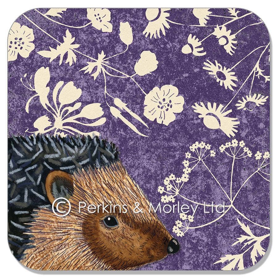 Wild wood hedgehog coaster