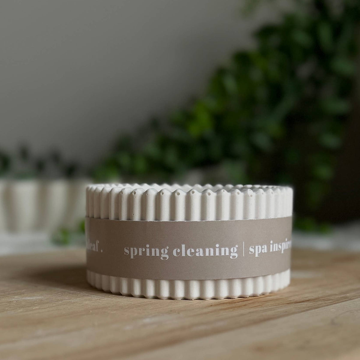 Clean Spa Scented | Soy Wax Refillable | Small Candle in Stone