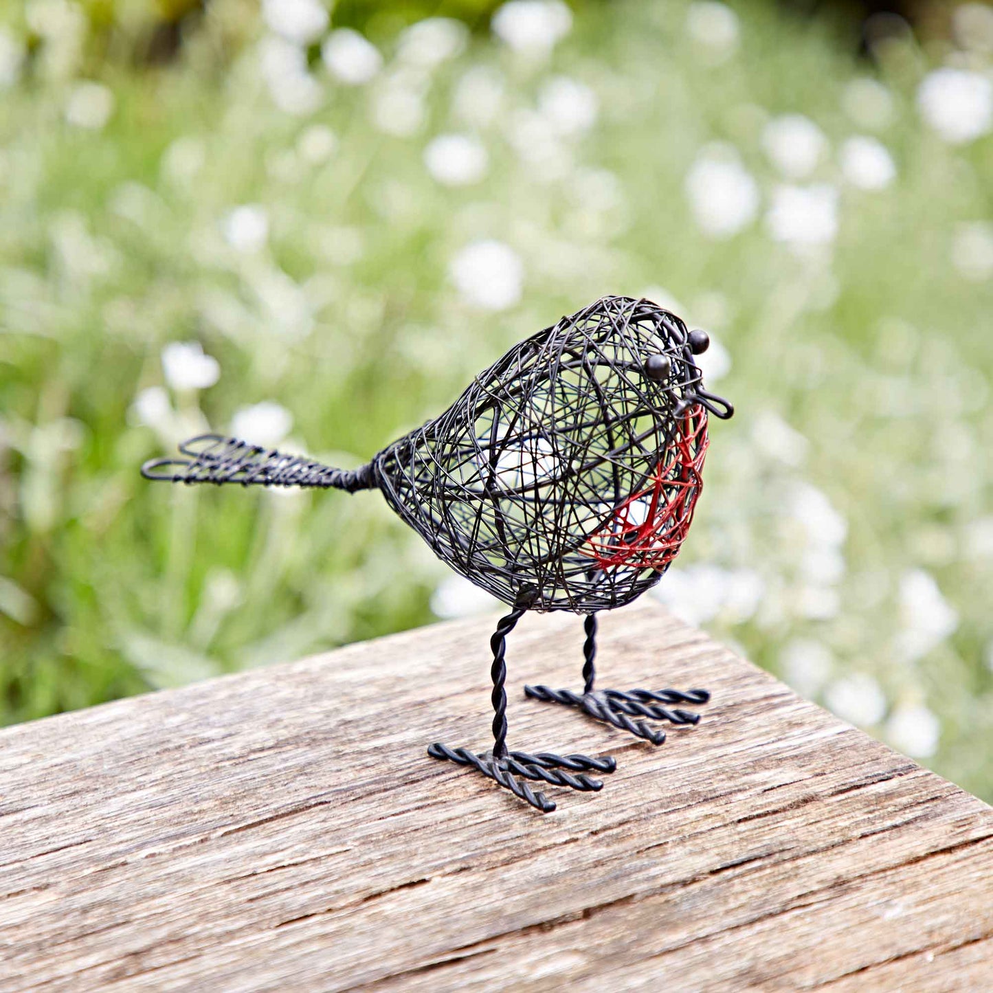 Set of Two Wire Robin Decorative Ornament