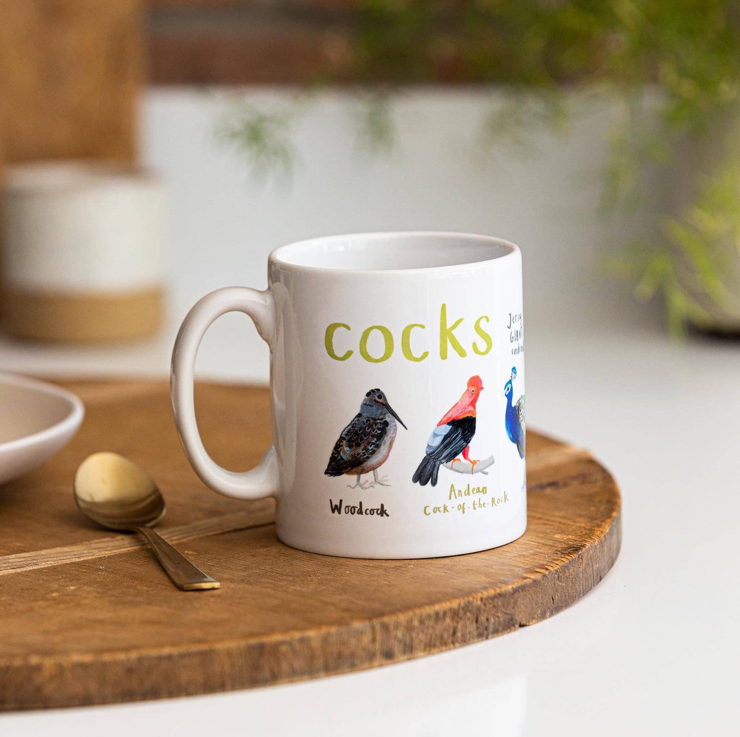 Cocks Ceramic Bird Pun Mug