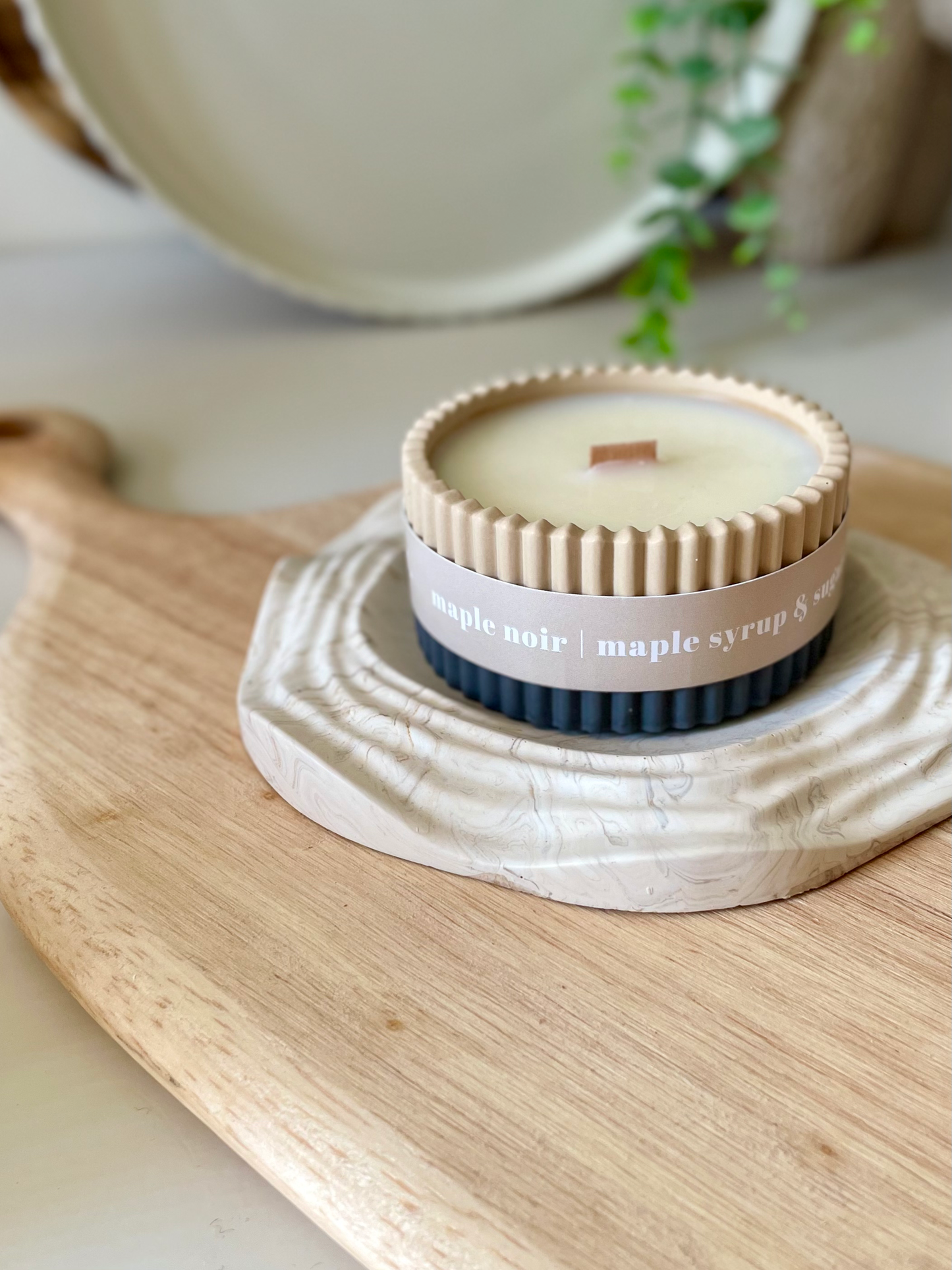 Maple Noir Luxury Soy Candle | The Wax Leaf Candle Co.