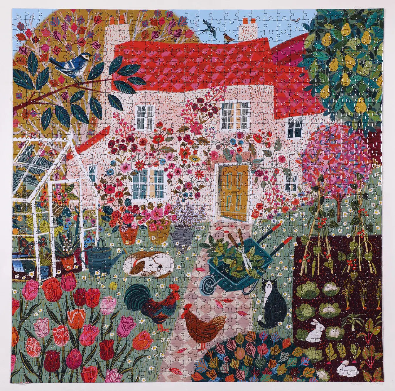 Eeboo | English Cottage 1000 pc Sq Puzzle