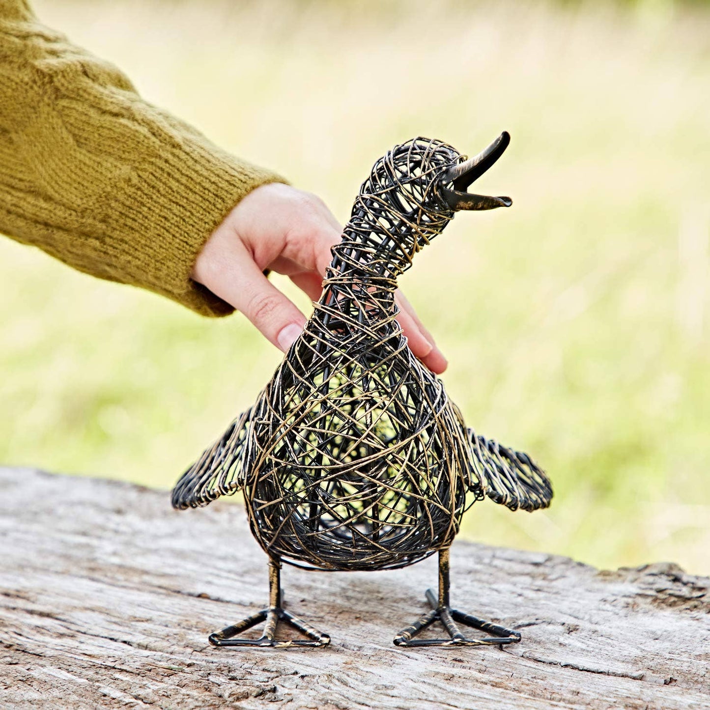 Janhvi the Small Quacking Duck Wire Garden Ornament
