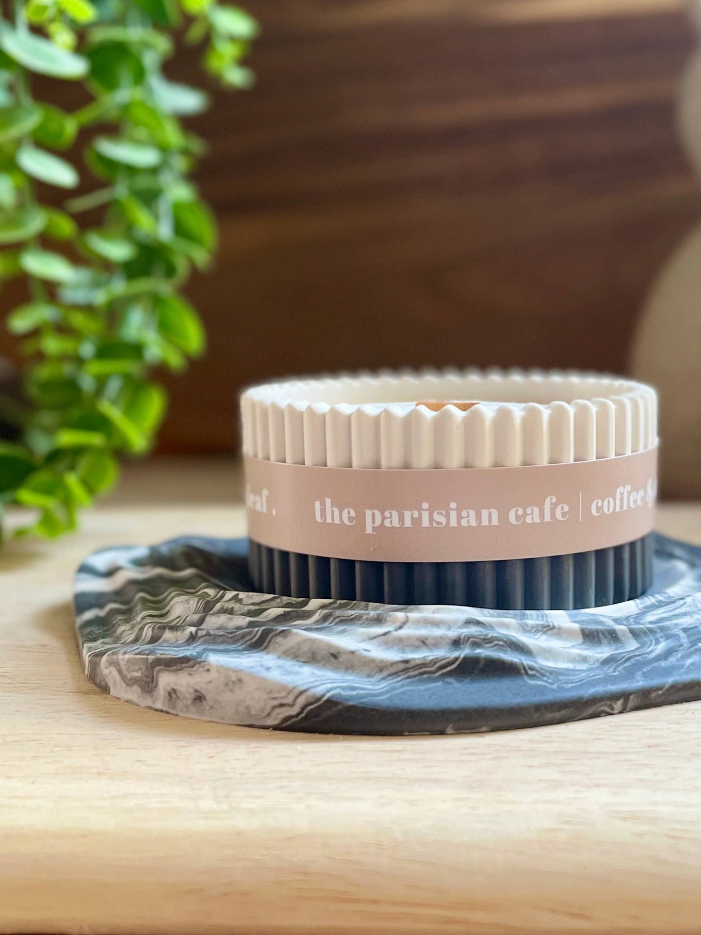 Parisian Café Luxury Soy Candle | Coffee & Croissant