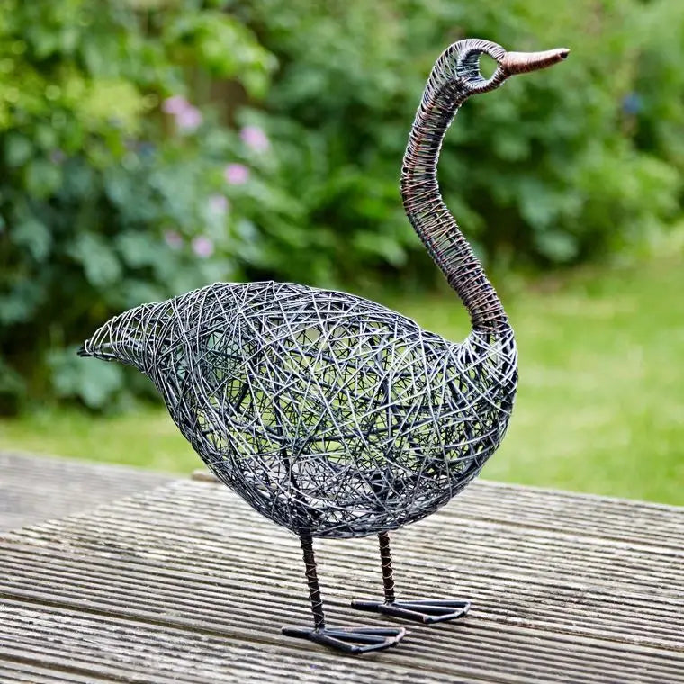 Handmade Goose Wire Garden Ornament