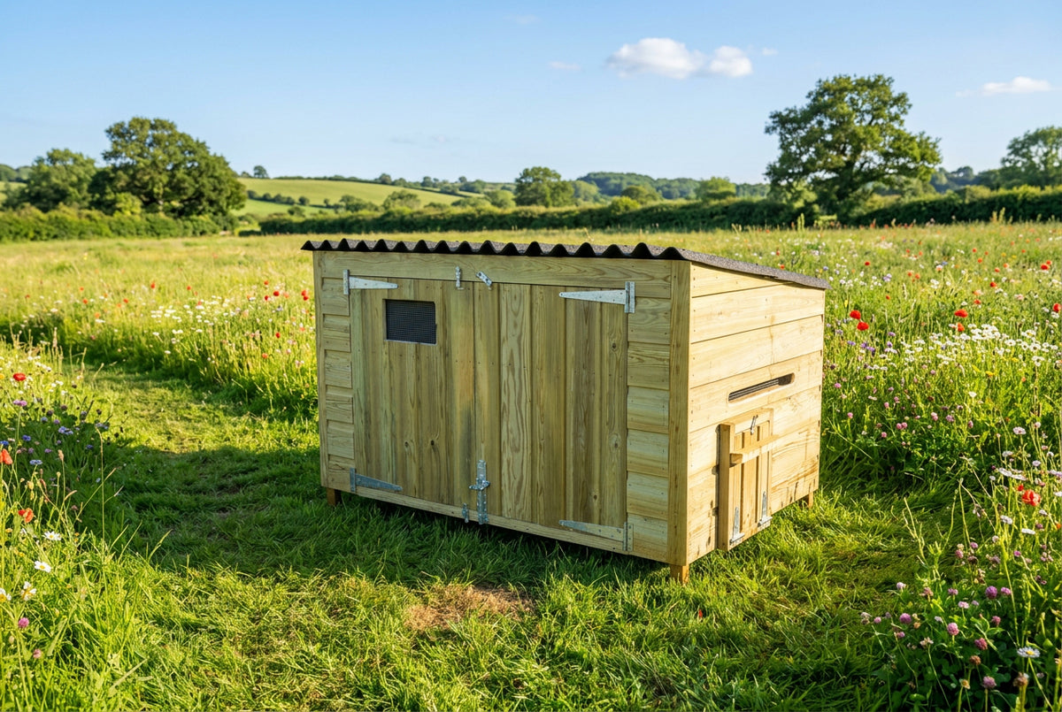 Handmade 15 Bird Hen House | 4ft x 5ft | Pent Roof | UK Made