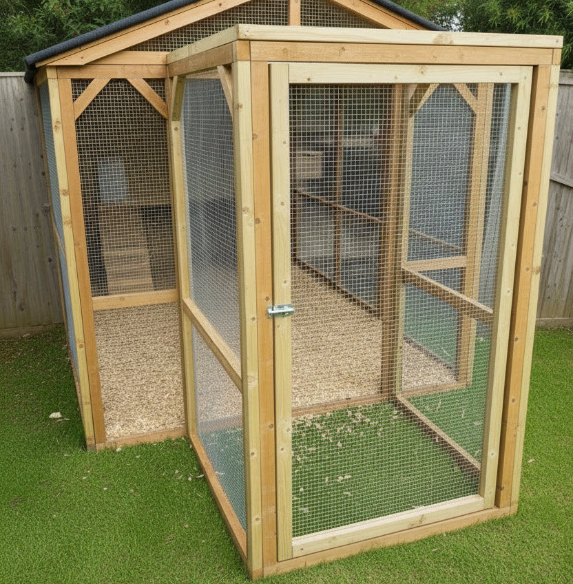 Safety Porch for aviaries, chicken runs, bird enclosures, rabbit pens, duck pens