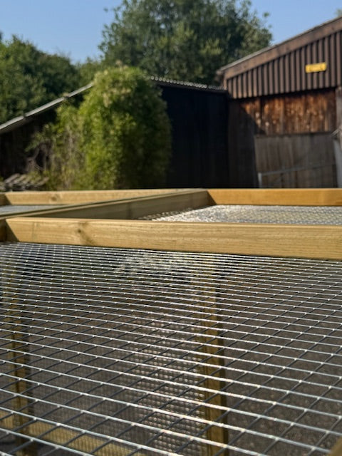 Vyse Arks Enclosed Run | 12ft x 6ft Flat Roof | 16 Gauge Wire Mesh