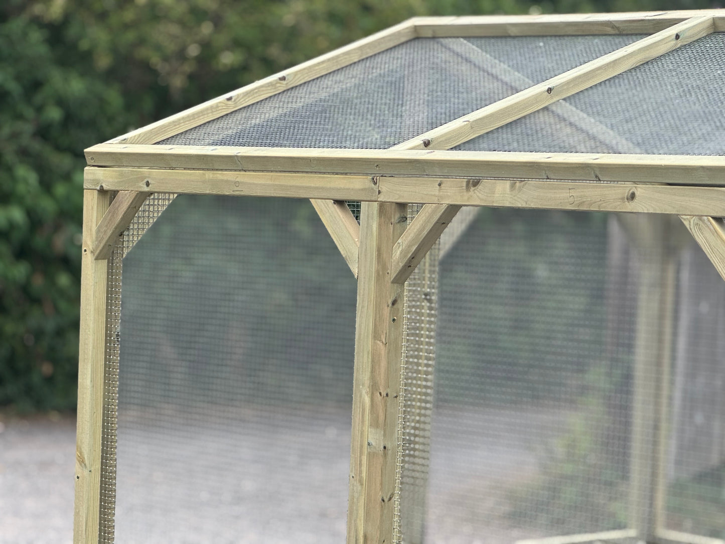 Vyse Arks Enclosed Run | Apex Roof | 12ft x 6ft | 19 Gauge Wire Mesh