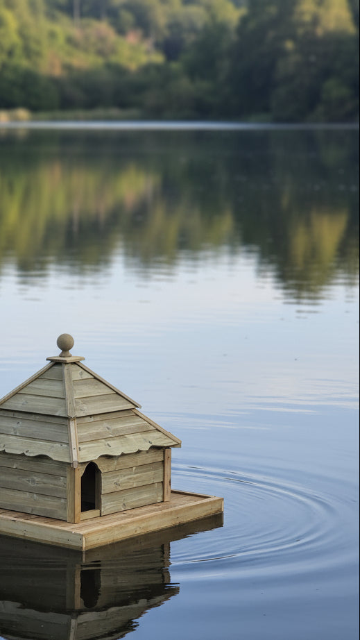 Medium Square Floating Duck House | Pagoda Inspired Design