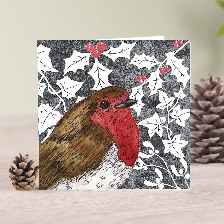 Wild wood robin card