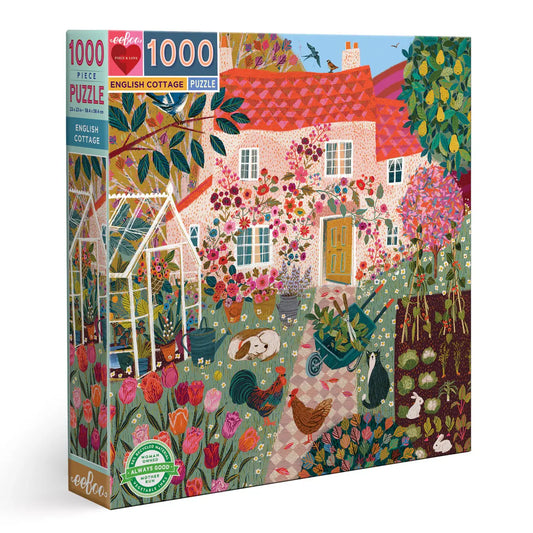 Eeboo | English Cottage 1000 pc Sq Puzzle