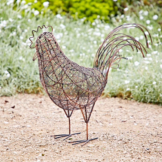 Handmade Metal Hen Garden