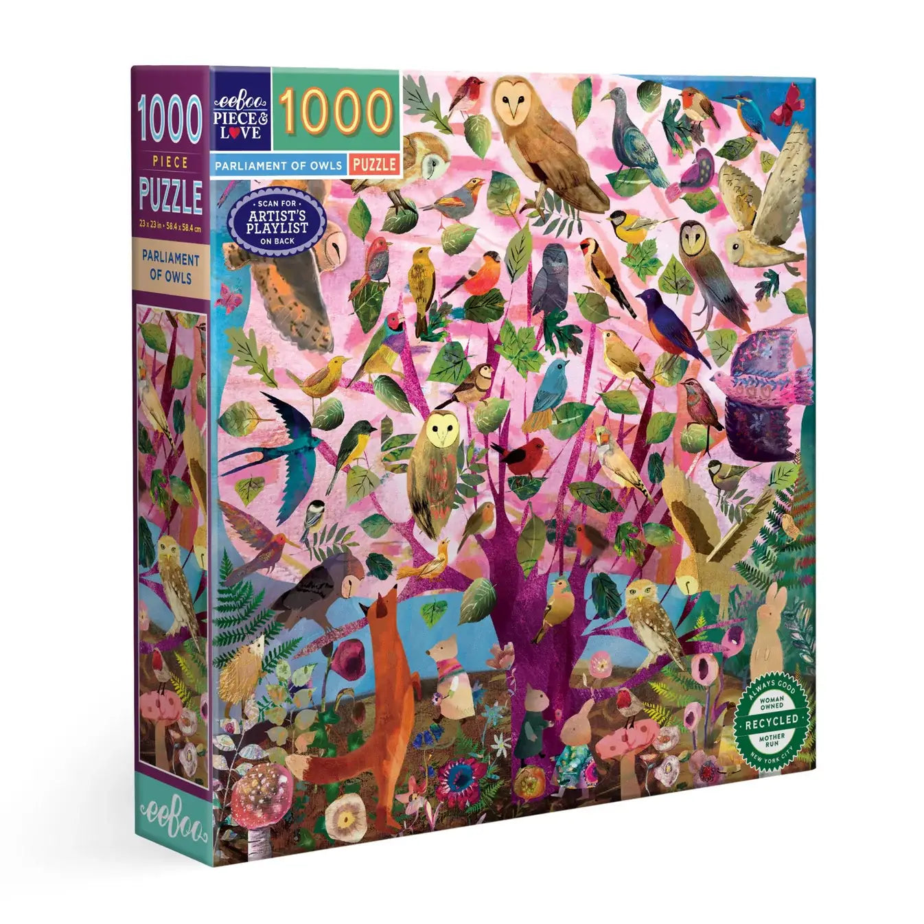 Parliament of Owls | 1000 Piece Jigsaw Puzzle | eeBoo | Piece & Love