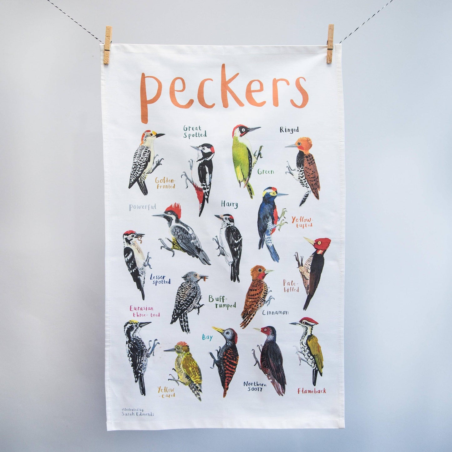 Peckers Bird Cotton Tea Towel