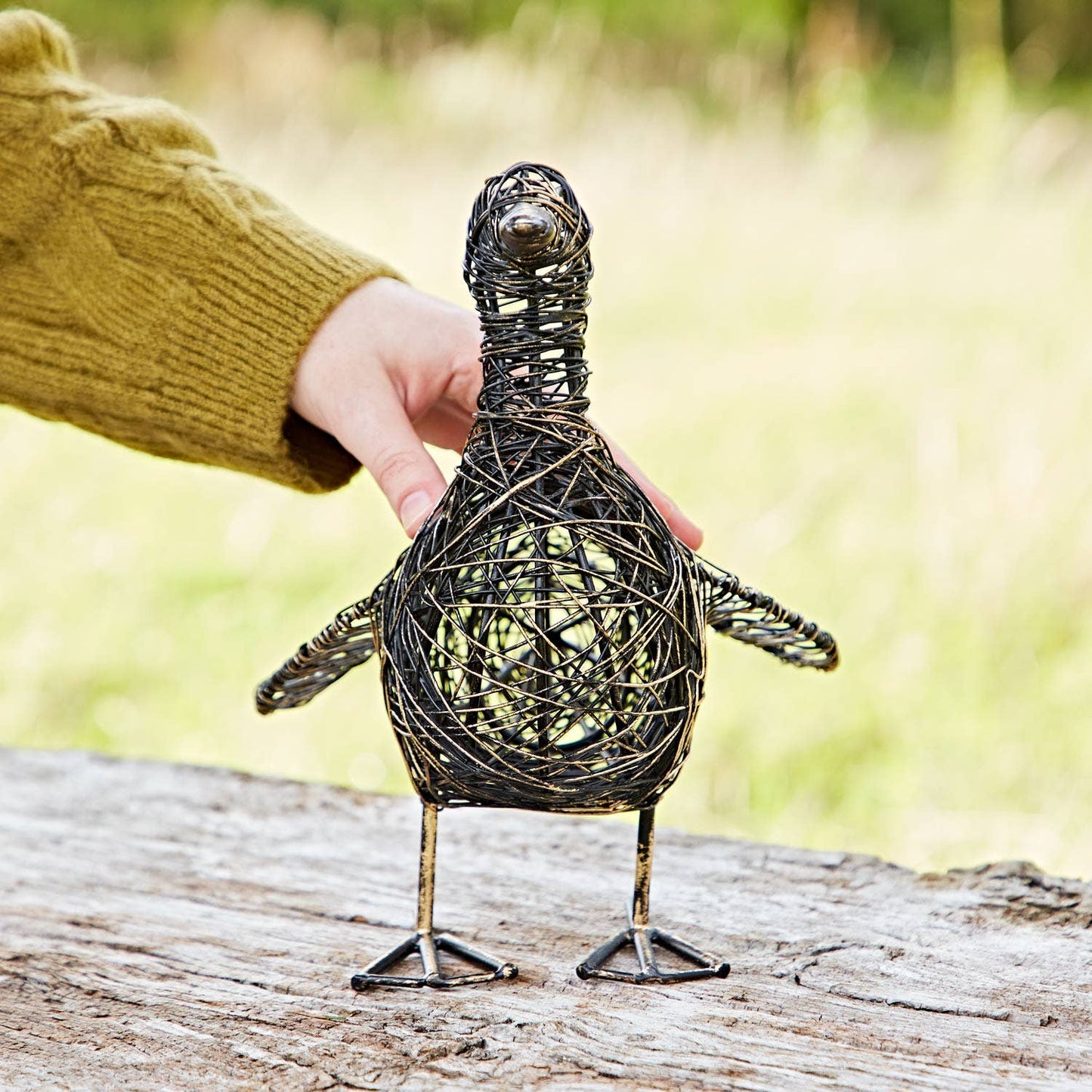 Kriti the Small Flapping Duck Wire Garden Ornament