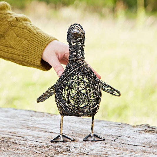 Kriti the Small Flapping Duck Wire Garden Ornament