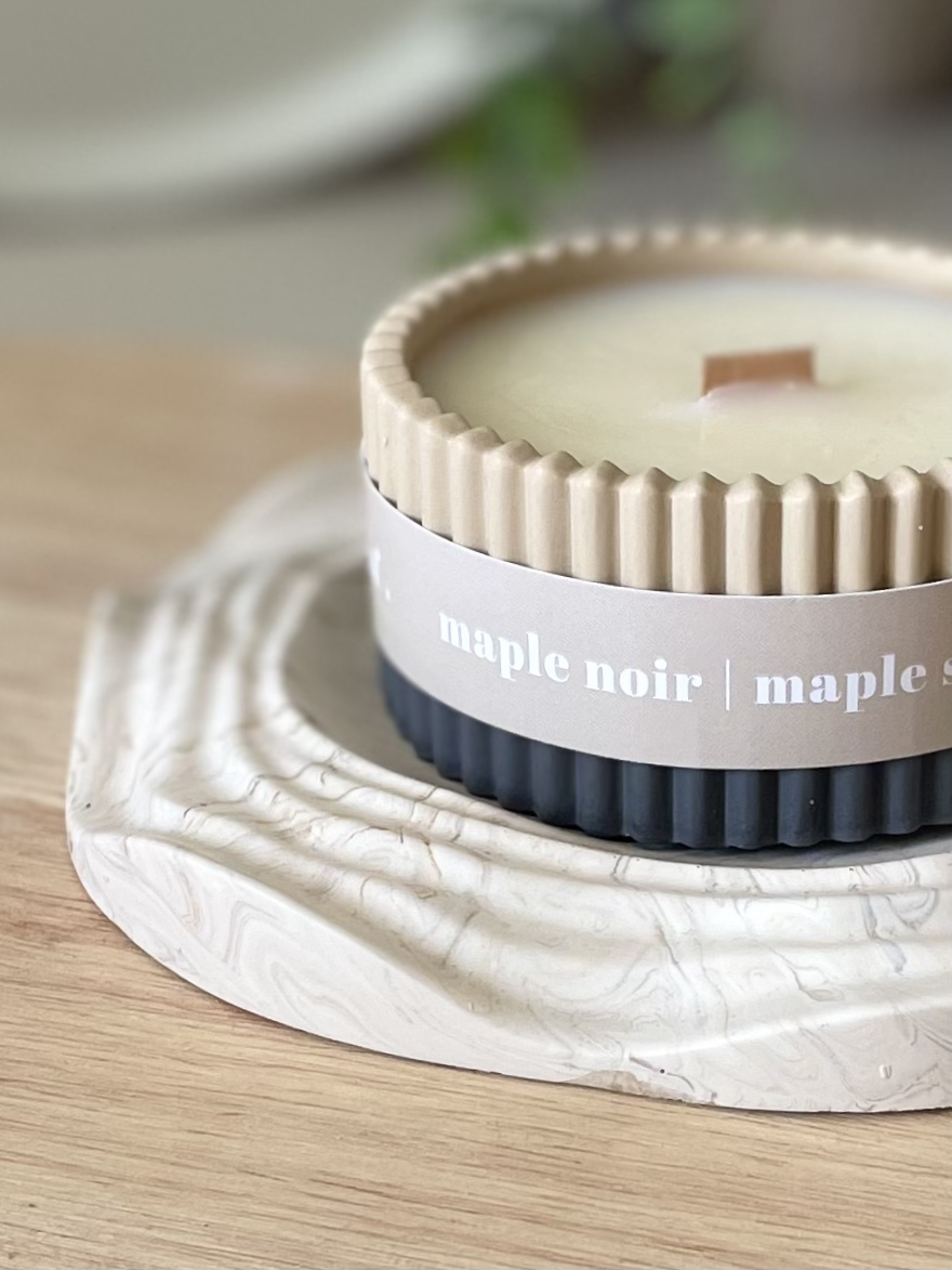 Maple Noir Luxury Soy Candle | The Wax Leaf Candle Co.