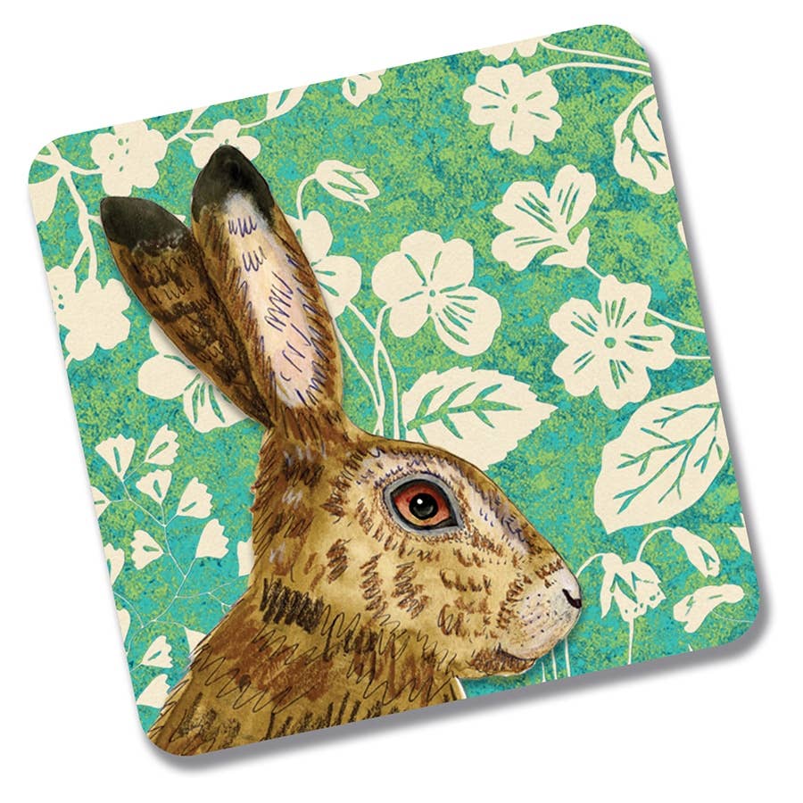 Hare wooden fridge magnet