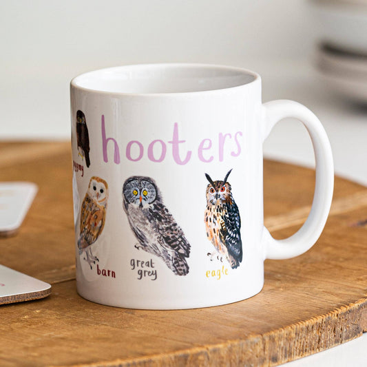 Hooters Ceramic Bird Pun Mug