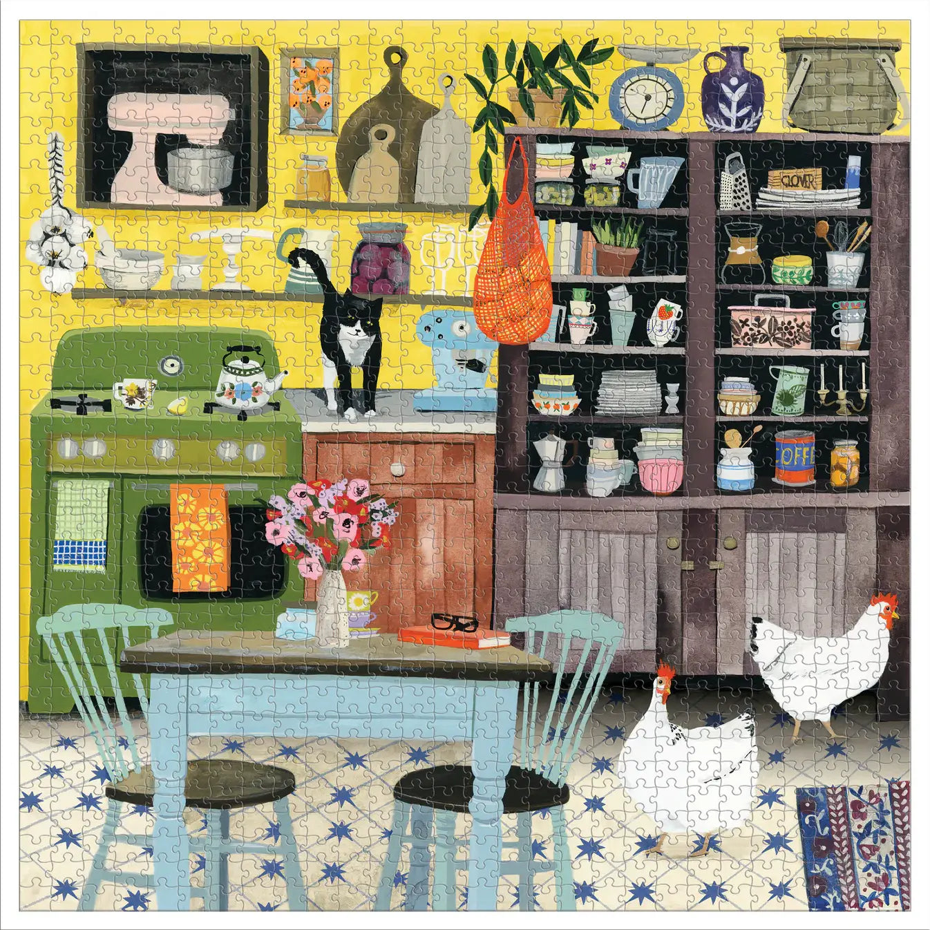 Eeboo | Kitchen Chickens 1000 pc Sq Puzzle