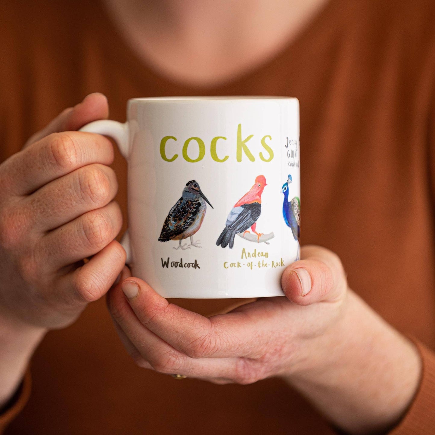 Cocks Ceramic Bird Pun Mug