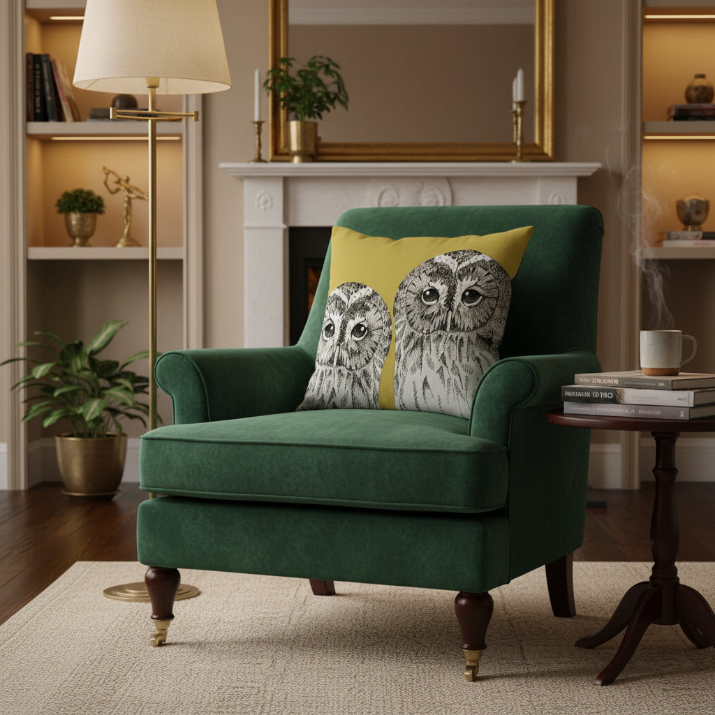 Two Owls Cushion | Wink Collection | Perkins & Morley