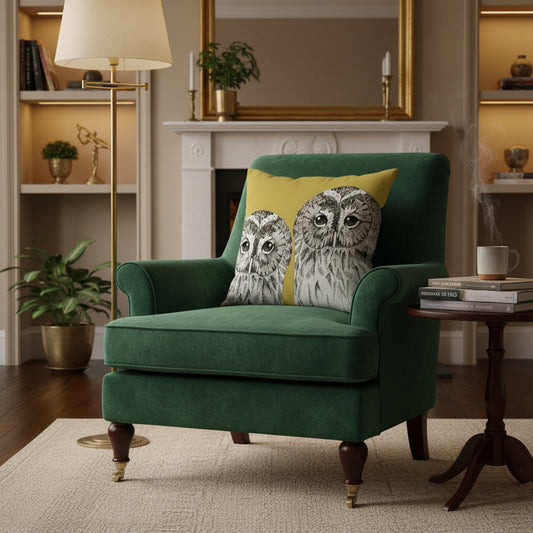 Two Owls Cushion | Wink Collection | Perkins & Morley