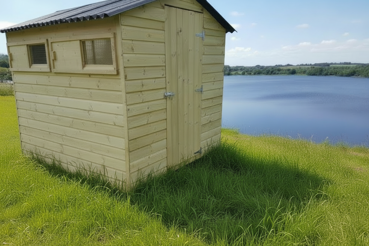 Walk In Goose Lodge House with Walk in door and ramp. 6ft high 